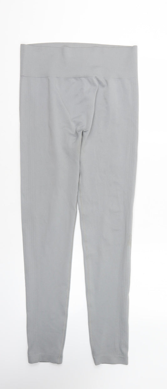 Primark Womens Grey Polyester Compression Leggings Size L L27 in Regular Pullover