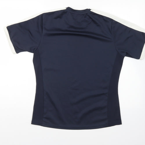 Sondico Mens Blue Polyester Basic T-Shirt Size S Round Neck Pullover