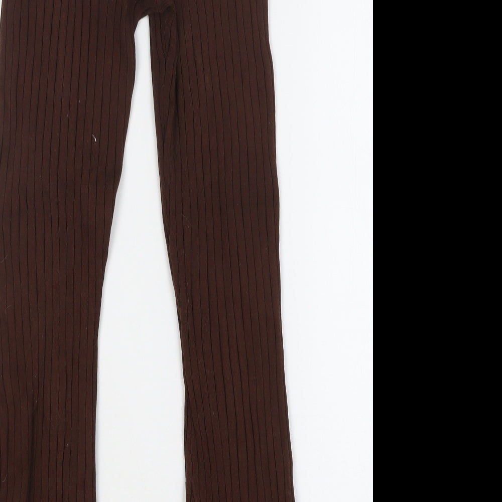 H&M Girls Brown Viscose Sweatpants Trousers Size 11-12 Years Regular