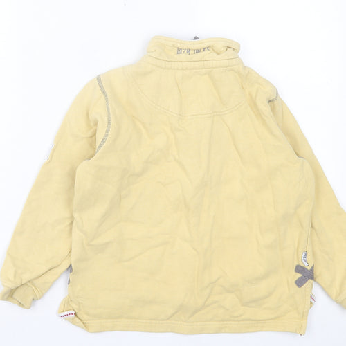 Lazy Jacks Boys Yellow Cotton Pullover Sweatshirt Size 7-8 Years Zip