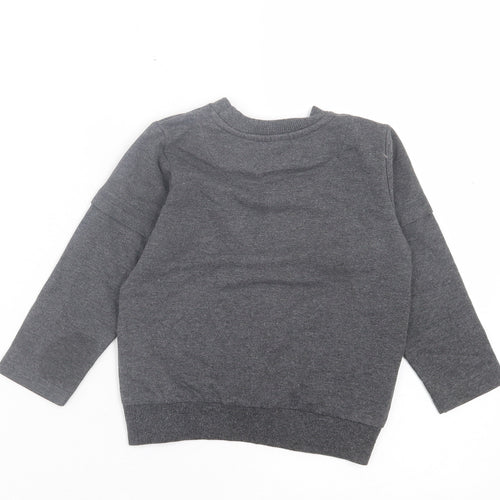 Very Boys Grey Cotton Pullover Sweatshirt Size 2-3 Years Pullover - No Way
