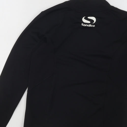 Sondico Boys Black Polyester Basic T-Shirt Size 9-10 Years Mock Neck Pullover