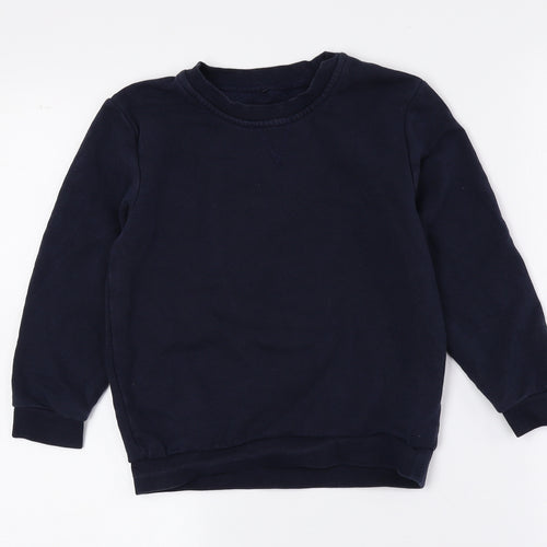 George Boys Blue Cotton Pullover Sweatshirt Size 5-6 Years