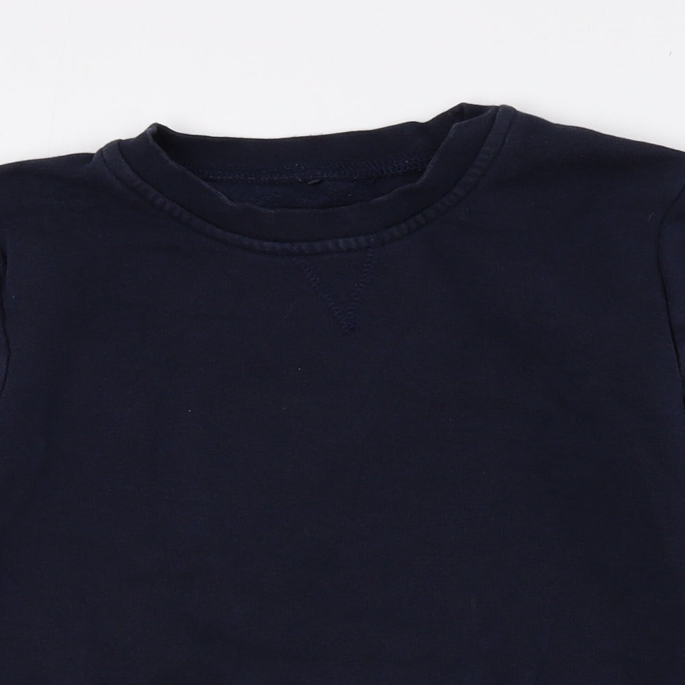 George Boys Blue Cotton Pullover Sweatshirt Size 5-6 Years