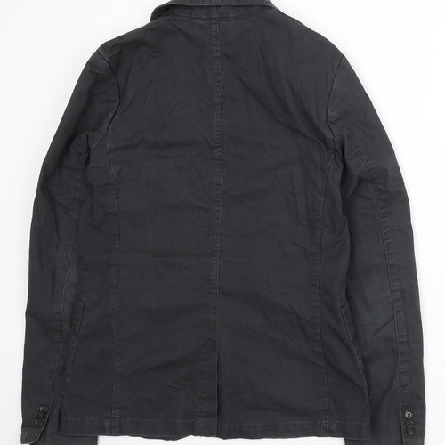 H&M Girls Black Jacket Size 13-14 Years Button - Blazer
