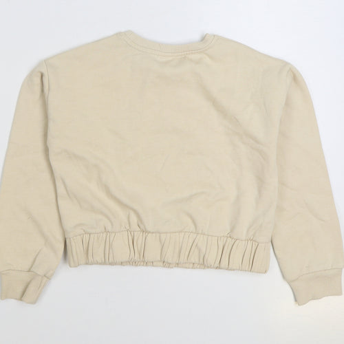 George Girls Beige Cotton Pullover Sweatshirt Size 8-9 Years Pullover - Friends