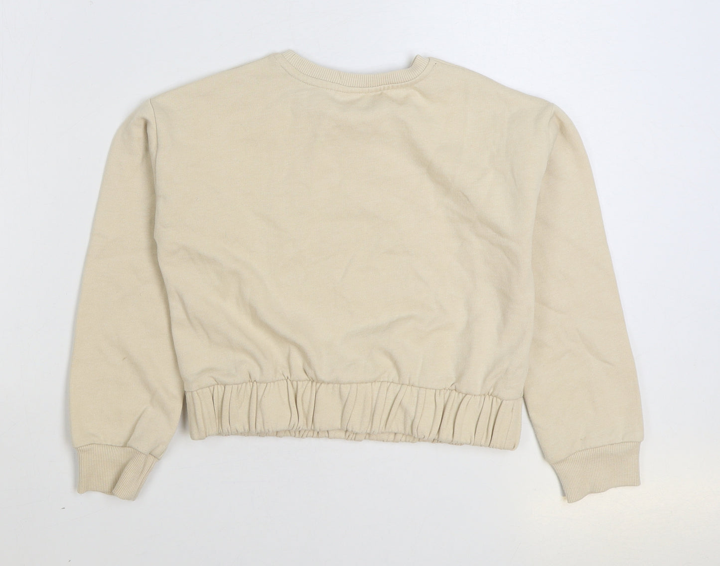 George Girls Beige Cotton Pullover Sweatshirt Size 8-9 Years Pullover - Friends