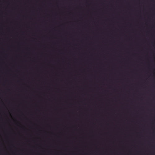 TOG24 Mens Purple Cotton T-Shirt Size XL Round Neck - Wander Slogan