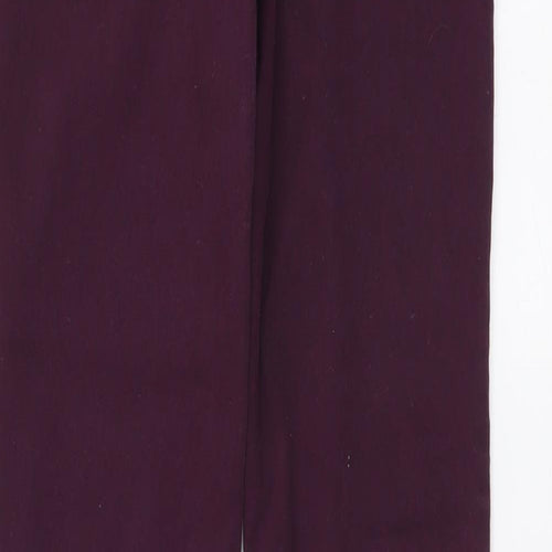 Denim & Co. Womens Purple Cotton Jegging Leggings Size 8 L28 in