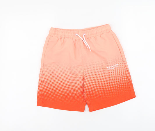 McKenzie Boys Orange Polyester Sweat Shorts Size 10-11 Years Regular Drawstring - Swimming shorts