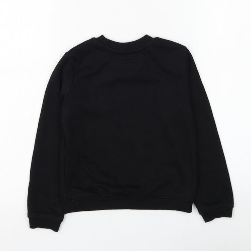 Primark Girls Black Polyester Pullover Sweatshirt Size 6-7 Years Pullover - Shine Bright Star