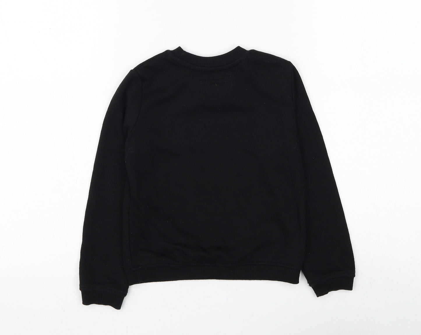 Primark Girls Black Polyester Pullover Sweatshirt Size 6-7 Years Pullover - Shine Bright Star