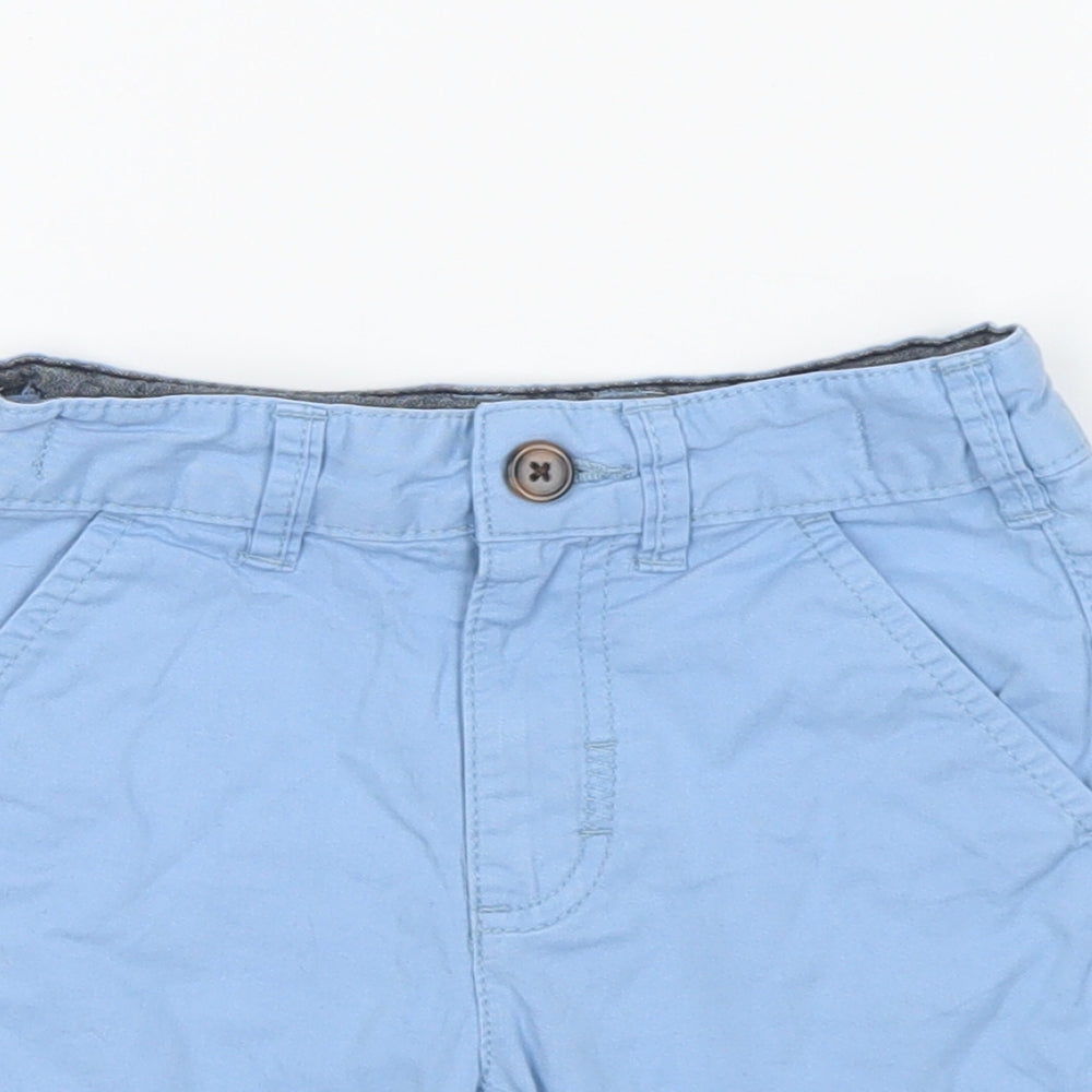 George Boys Blue Cotton Chino Shorts Size 4-5 Years Regular
