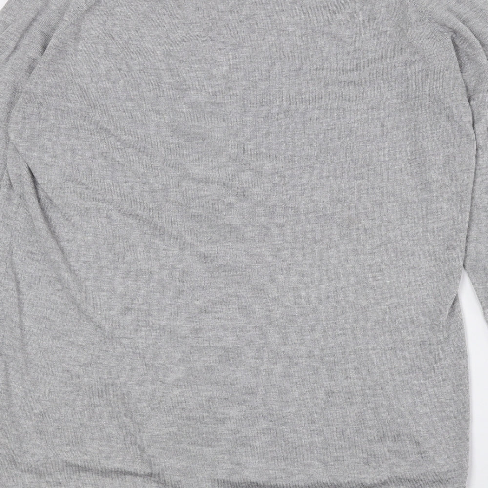 Onfire Womens Grey Polyester Basic T-Shirt Size 10 Boat Neck