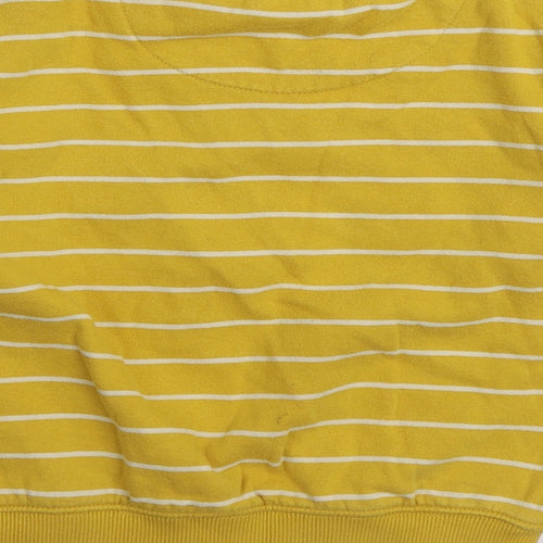 F&F Boys Yellow Striped Cotton Pullover Sweatshirt Size 5-6 Years Pullover - Be Kind