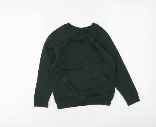 TU Boys Green Polyester Pullover Sweatshirt Size 6 Years Pullover - School