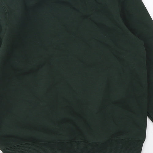 TU Boys Green Polyester Pullover Sweatshirt Size 6 Years Pullover - School