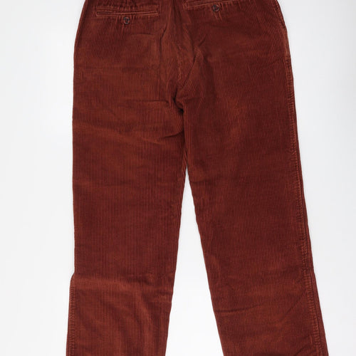 Samuel Windsor Mens Brown Cotton Straight Jeans Size 30 in L28 in Regular Zip