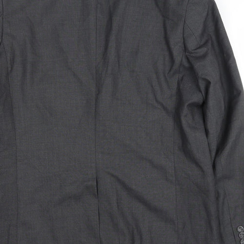 Perry Ellis Mens Grey Polyester Jacket Blazer Size 42