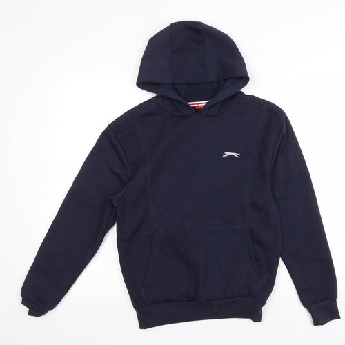Slazenger Boys Blue Cotton Pullover Hoodie Size 9-10 Years Pullover