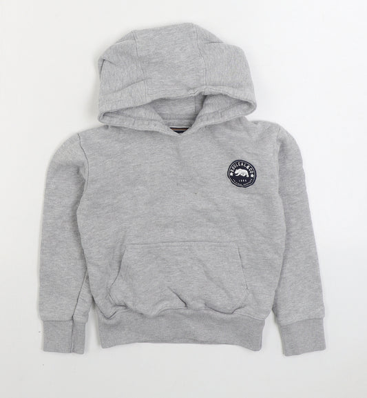 SoulCal&Co Boys Grey Cotton Pullover Hoodie Size 7-8 Years Pullover
