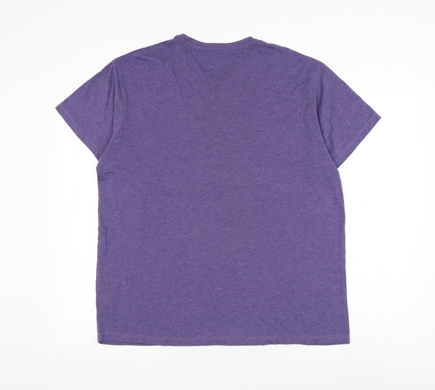 Cedar Wood State Mens Purple Cotton T-Shirt Size L Round Neck - Size Matters