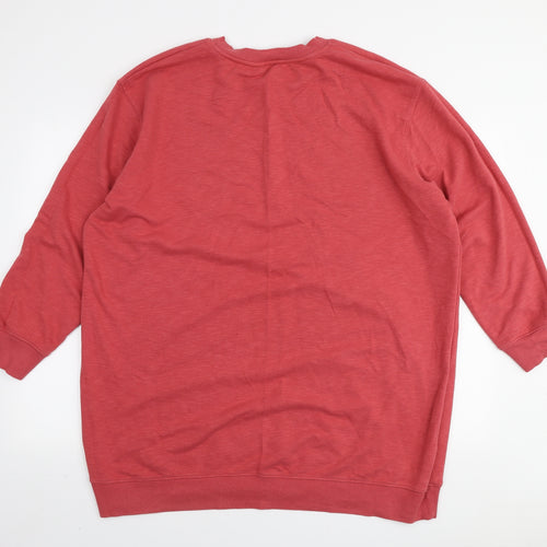 George Mens Red Cotton Pullover Sweatshirt Size XL