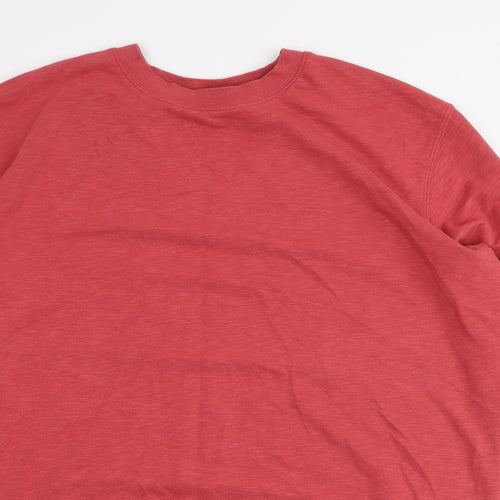 George Mens Red Cotton Pullover Sweatshirt Size XL
