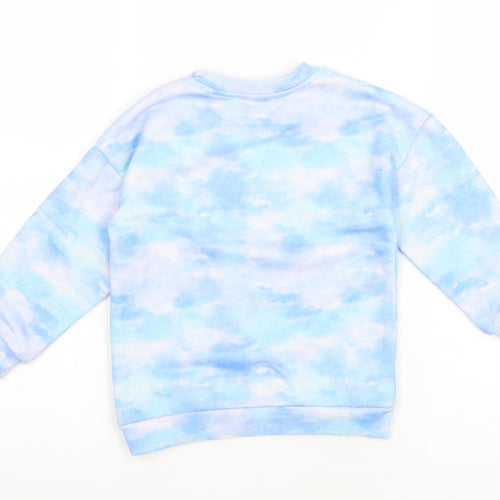 Blue Zoo Girls Blue Geometric Polyester Pullover Sweatshirt Size 2-3 Years Pullover - Geometric Dinosaur