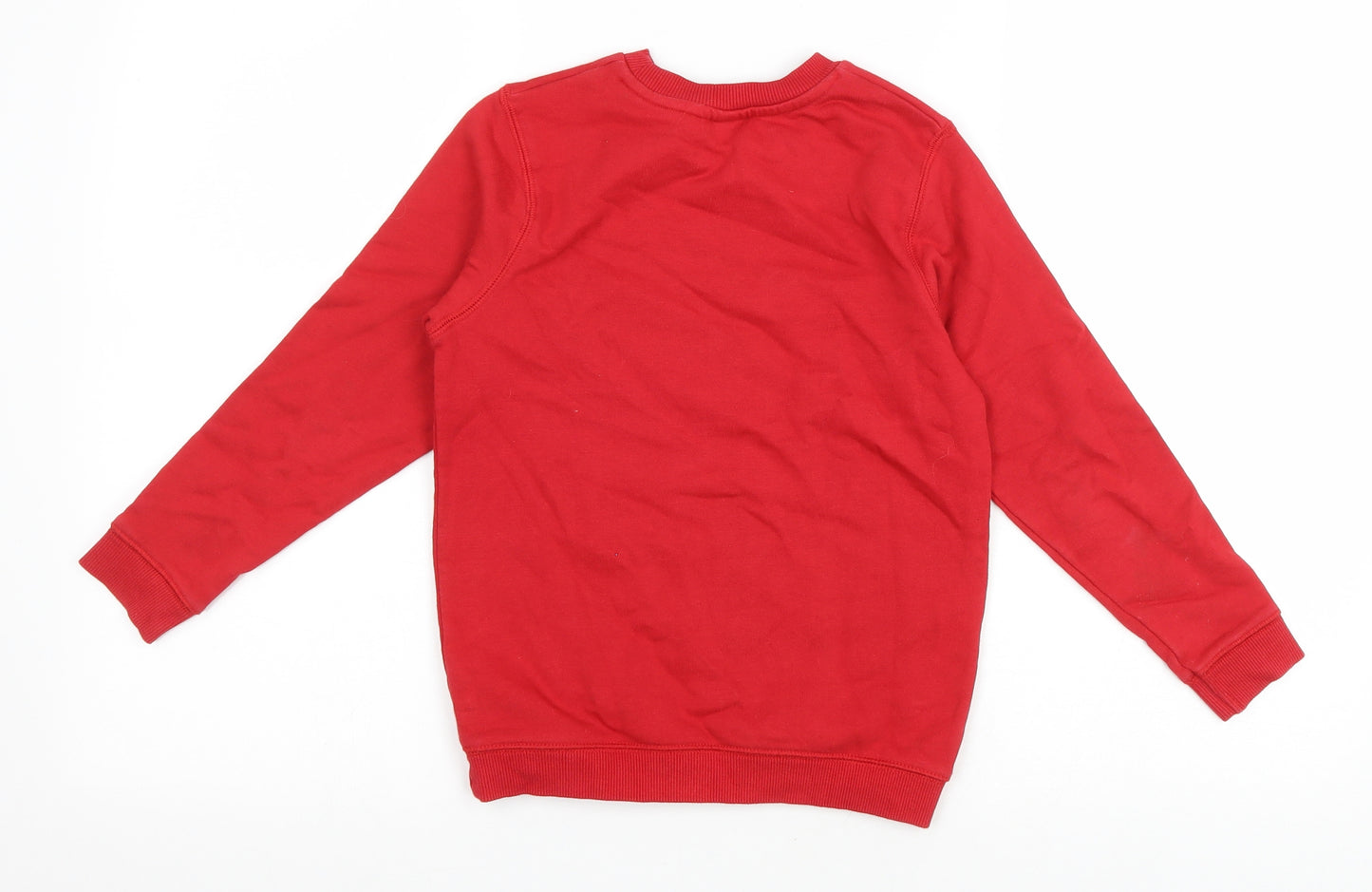 TU Boys Red Cotton Pullover Sweatshirt Size 8 Years Pullover