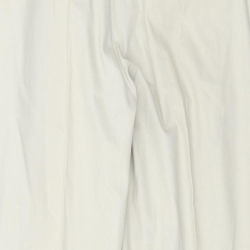 Preworn Mens Beige Cotton Chino Trousers Size 36 in L26 in Regular Hook & Eye