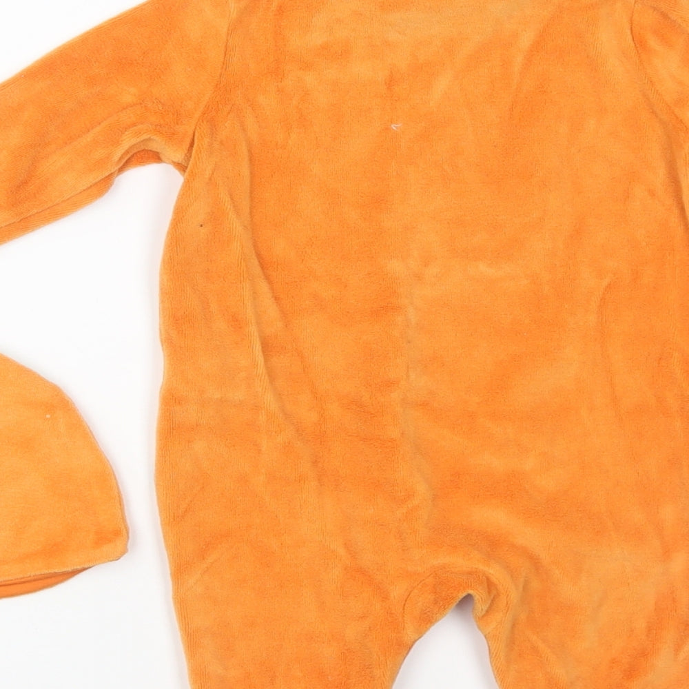 NEXT Baby Orange Solid Cotton Set One Piece Size 3-6 Months Snap - Pumpkin Costume
