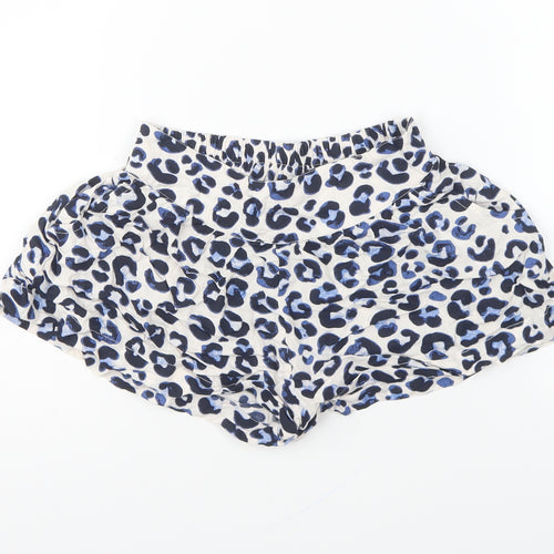 MNG Girls Blue Animal Print Cotton Sweat Shorts Size 8 Years Regular