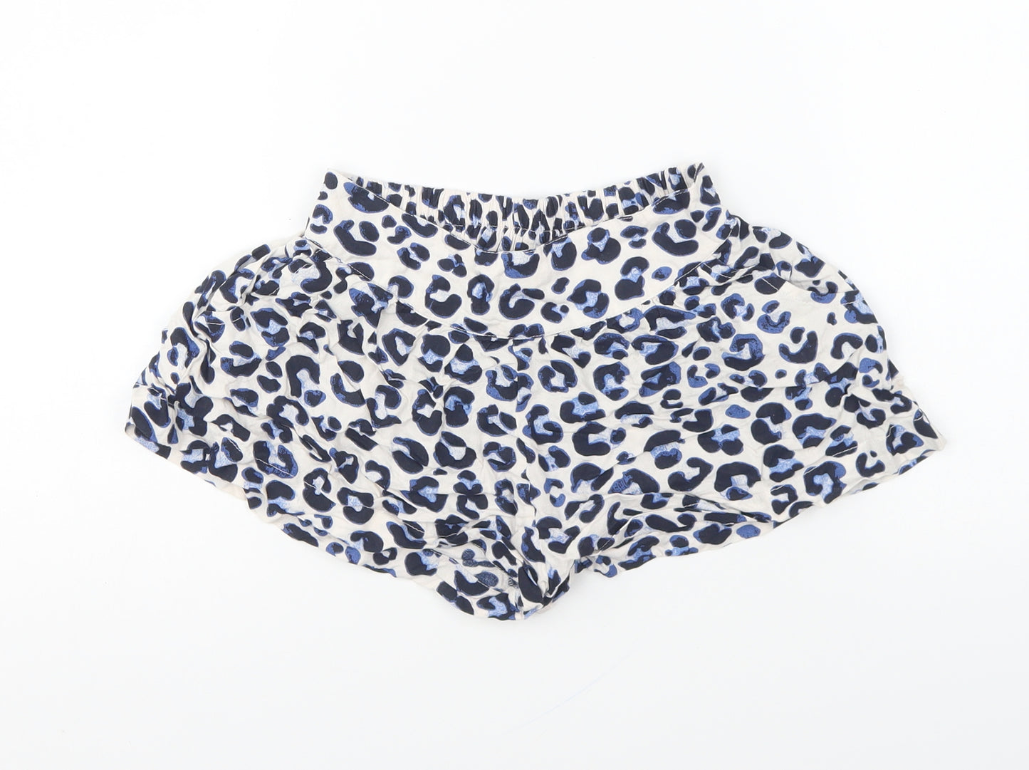 MNG Girls Blue Animal Print Cotton Sweat Shorts Size 8 Years Regular