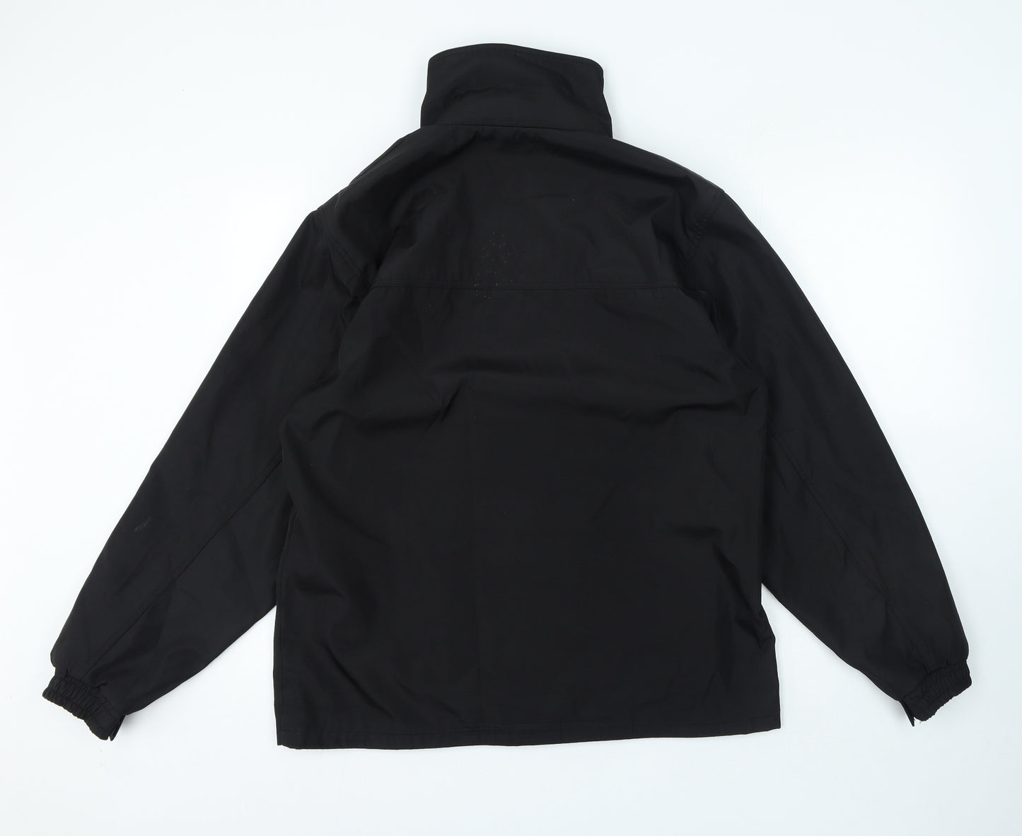 Buonamico Mens Black Overcoat Coat Size L Zip