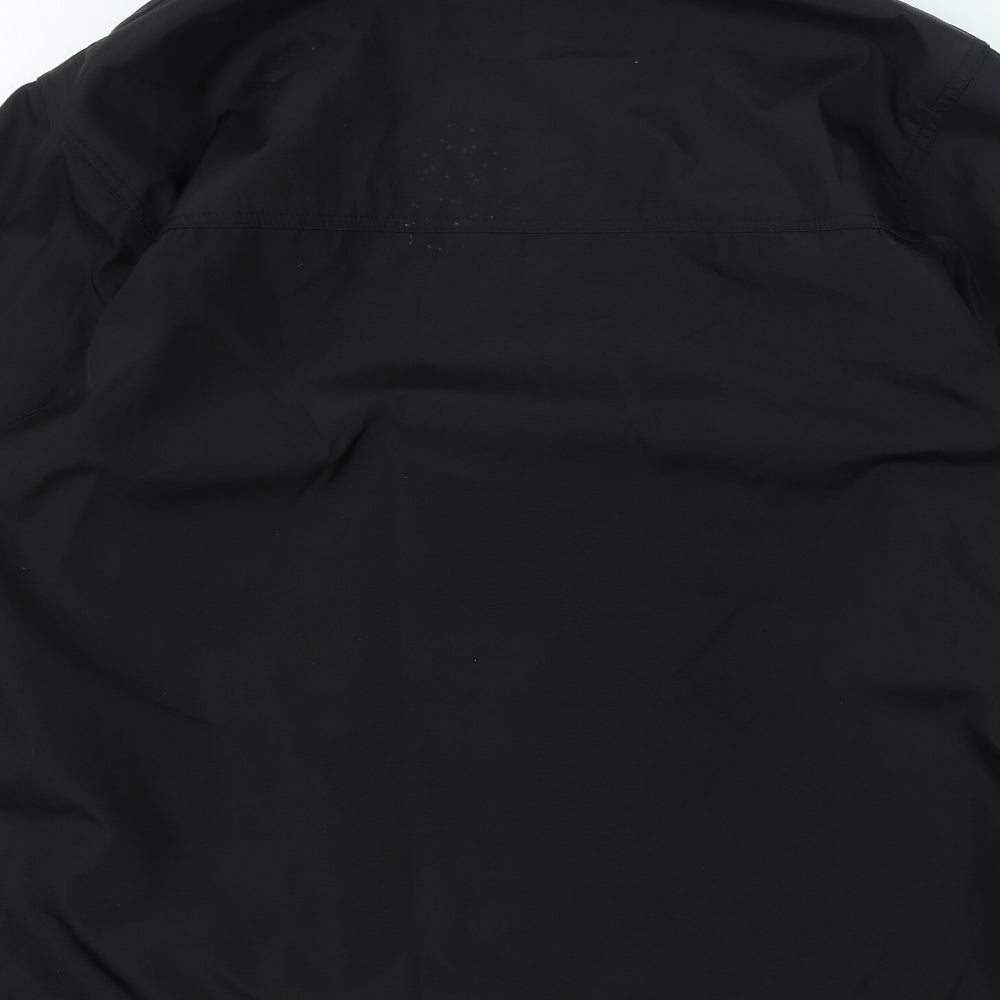 Buonamico Mens Black Overcoat Coat Size L Zip