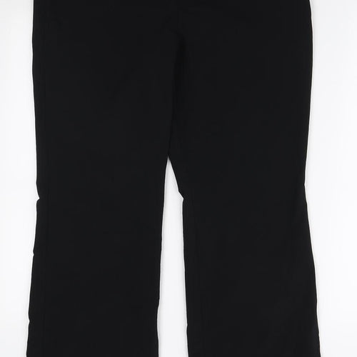 HUGO BOSS Womens Black Polyester Trousers Size 34 in L27 in Regular Zip