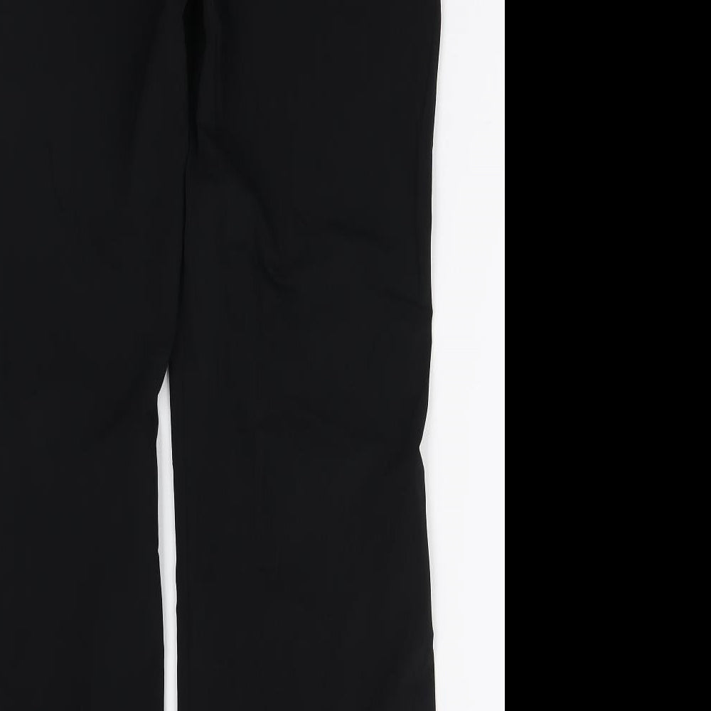 HUGO BOSS Womens Black Polyester Trousers Size 34 in L27 in Regular Zip