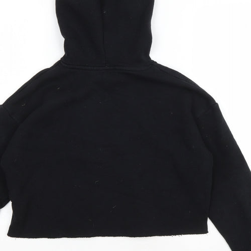 New Look Girls Black Polyester Pullover Hoodie Size 12-13 Years Pullover