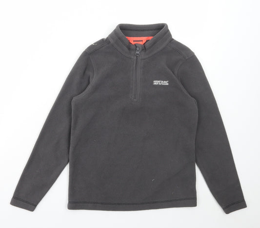 Regatta Boys Grey Polyester Pullover Sweatshirt Size 9-10 Years Zip