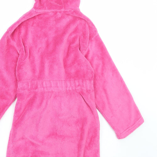 Matalan Girls Pink Polyester Robe Size 6-7 Years Tie - Star Print