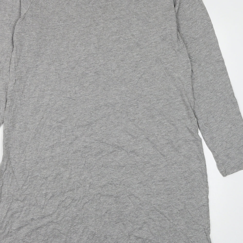 Marks and Spencer Womens Grey Solid Viscose Top Dress Size 14 - More Love