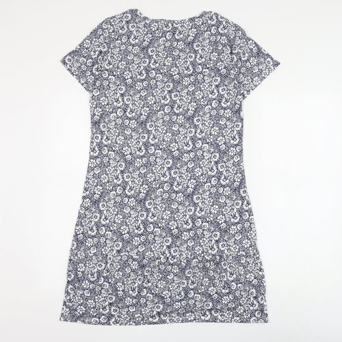 Marks and Spencer Womens Blue Floral Polyester Top Dress Size 8