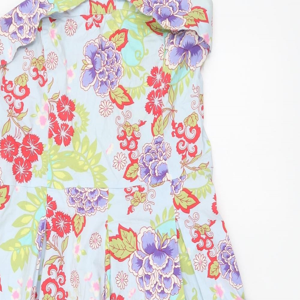 NAF NAF Womens Multicoloured Floral Polyester A-Line Size S Off the Shoulder Pullover