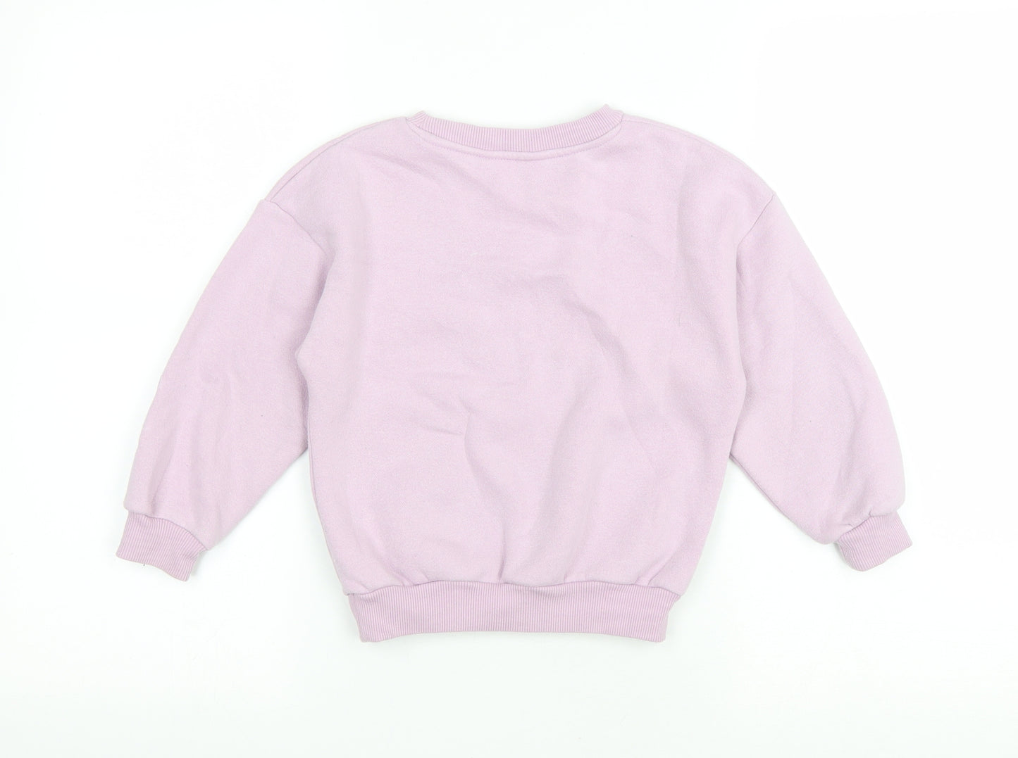 Primark Girls Purple Cotton Pullover Sweatshirt Size 4-5 Years Pullover - Hedgehog