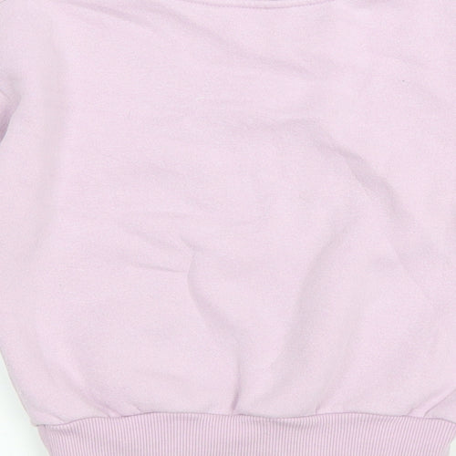 Primark Girls Purple Cotton Pullover Sweatshirt Size 4-5 Years Pullover - Hedgehog