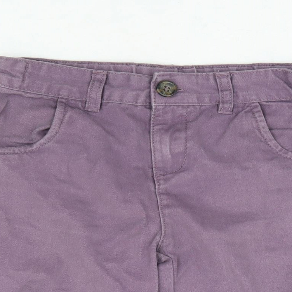 Nutmeg Boys Purple 100% Cotton Bermuda Shorts Size 4-5 Years Regular Zip