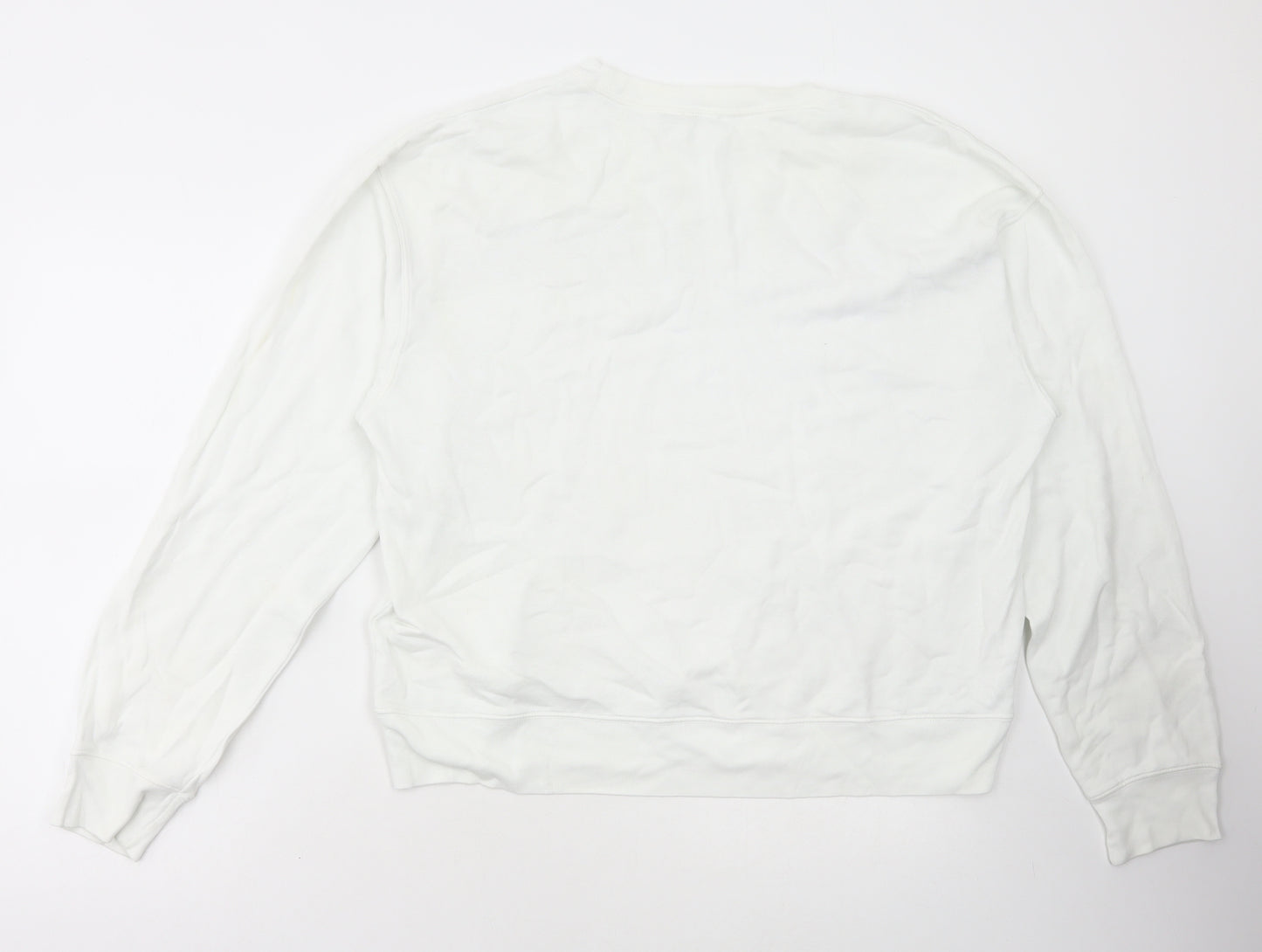 PINKO Mens White Cotton Pullover Sweatshirt Size L