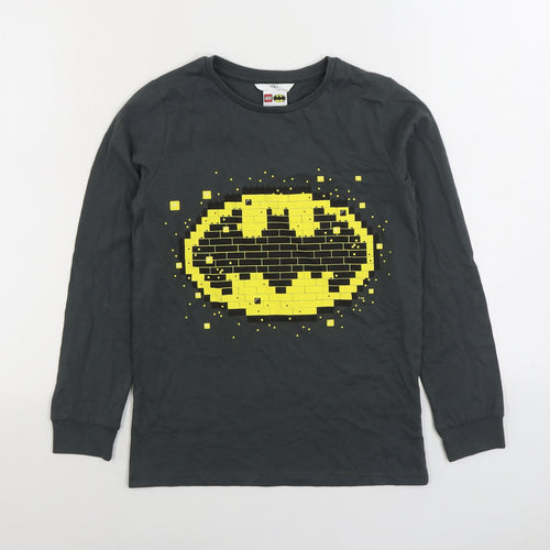 Marks and Spencer Boys Grey Cotton Pullover Sweatshirt Size 9-10 Years Pullover - Lego Batman