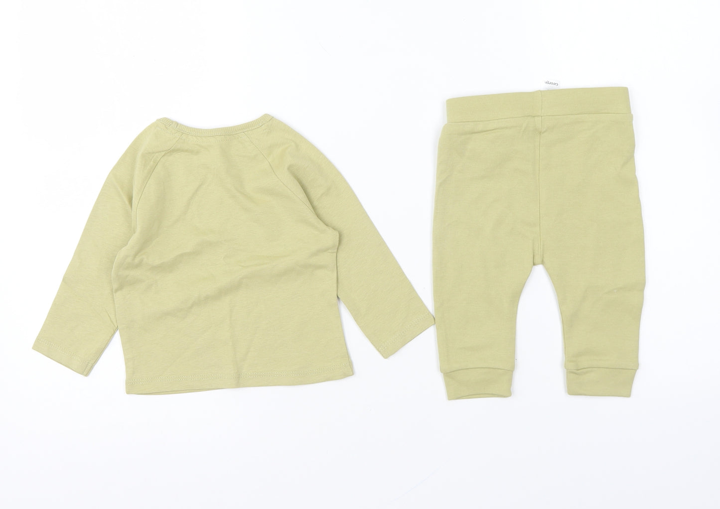 George Baby Green Solid Jute Set Pyjama Set Size 3-6 Months Pullover